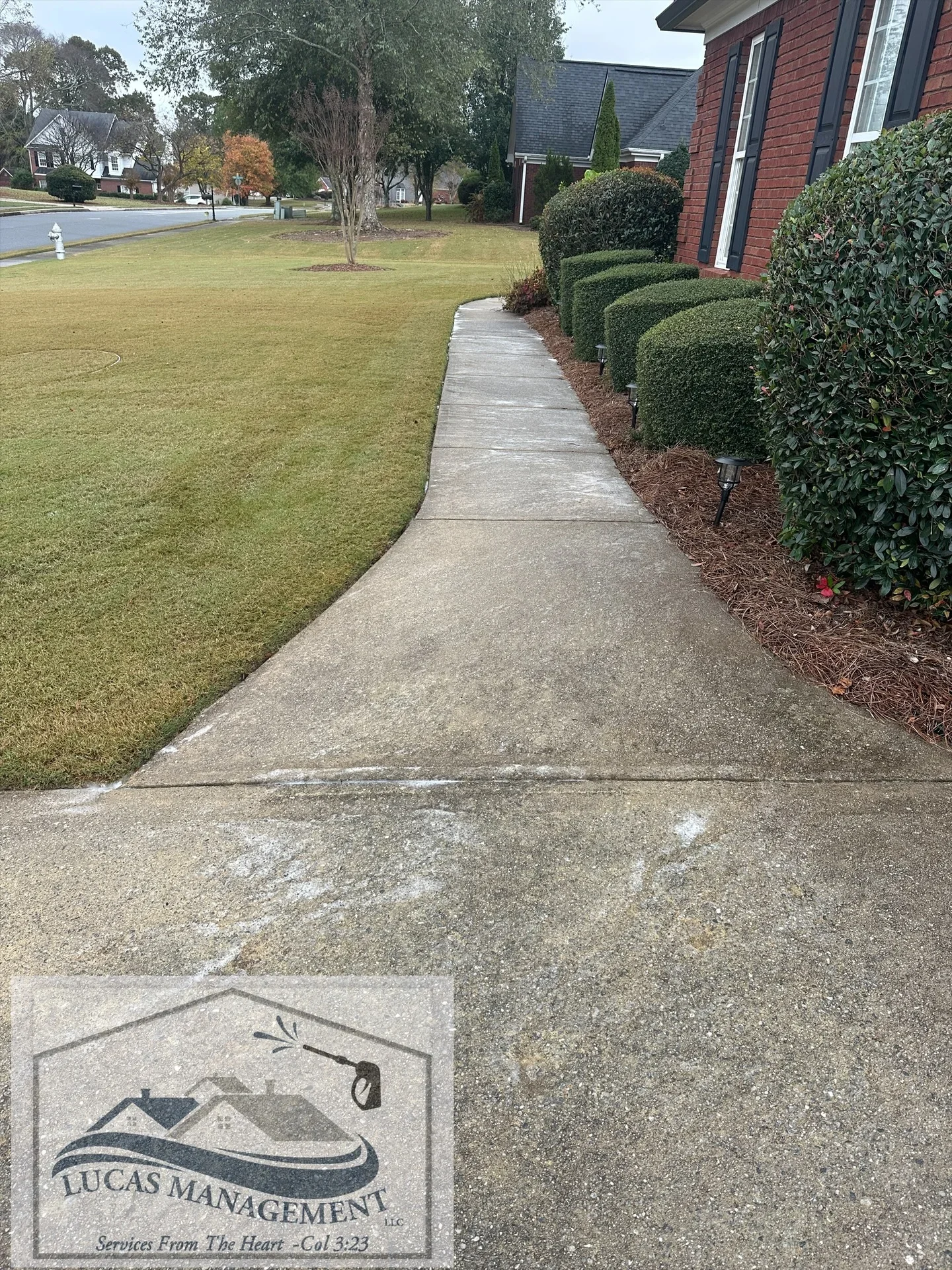 Walkway Cleaning before
